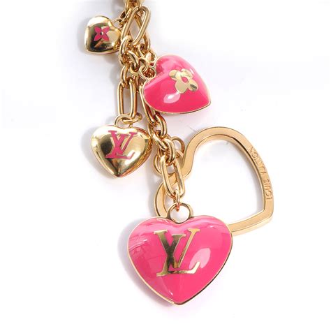 louis vuitton key holder pink|authentic louis vuitton keychain.